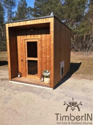 Nowoczesna Sauna Ogrodowa Z Przedsionkiem Mini (30)