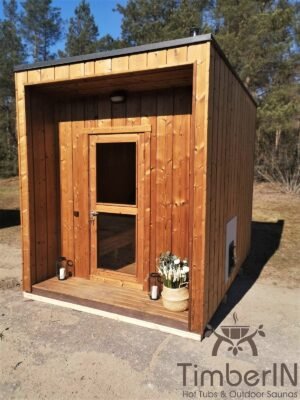 Nowoczesna Sauna Ogrodowa Z Przedsionkiem Mini (33)