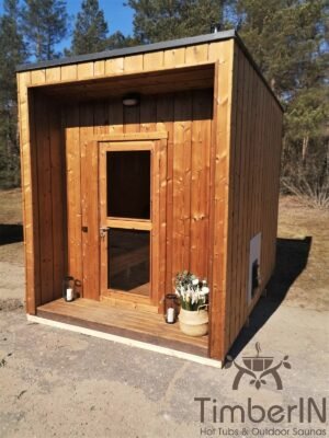 Nowoczesna Sauna Ogrodowa Z Przedsionkiem Mini (34)