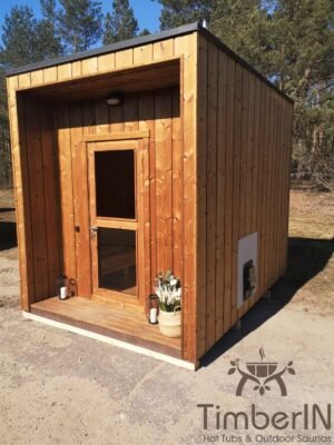 Nowoczesna Sauna Ogrodowa Z Przedsionkiem Mini (36)