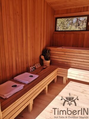 Nowoczesna Sauna Ogrodowa Z Przedsionkiem Mini (39)