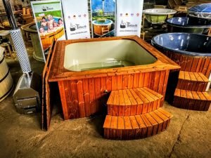 Wood Fired Hot Tub Square Rectangular Model With External Wood Burner (1)