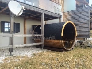 Outdoor Sauna Barrel With Panoramic Window, Anthony UK Austria (2)