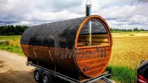 Mobile Outdoor Sauna With Dressing Room Harvia Wood Burner (1)