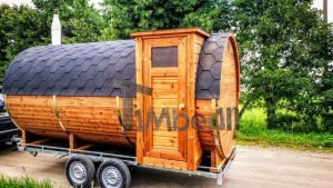 Mobile Outdoor Sauna With Dressing Room Harvia Wood Burner (6)