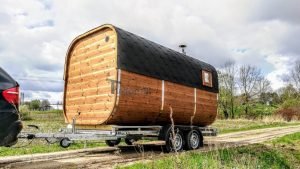 Mobile Rectangular Outdoor Sauna On Wheels Trailer (16)