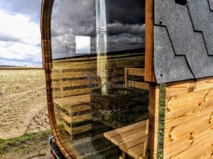 Mobile Rectangular Outdoor Sauna On Wheels Trailer (27)