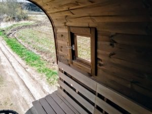 Mobile Rectangular Outdoor Sauna On Wheels Trailer (38)