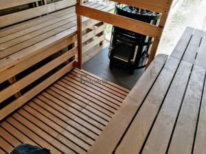 Mobile Rectangular Outdoor Sauna On Wheels Trailer (44)