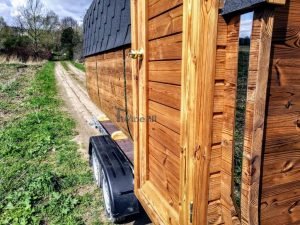 Mobile Rectangular Outdoor Sauna On Wheels Trailer (49)